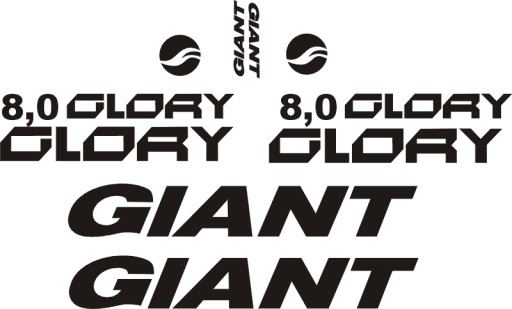 Черные наклейки GIANT GLORY 4-10R РАЗНЫЕ ЦВЕТА