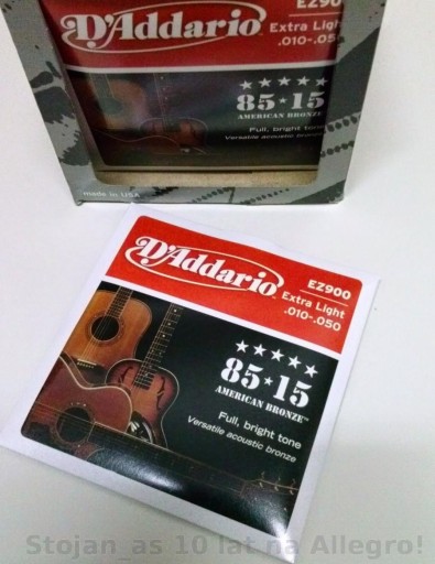 Струны D'Addario для акустической гитары — прямо из США.