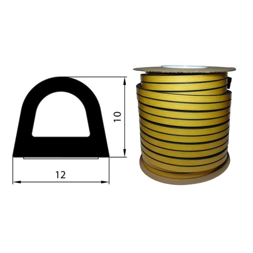 Уплотнитель оконный самоклеящийся СД-54 12х10мм 50м