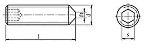 Установочный винт с потайной головкой черный M12x25 DIN914 2 шт.