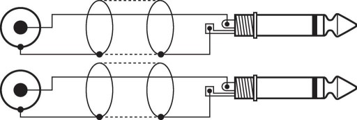 КАБЕЛЬ 2 RCA РАЗЪЕМ 6,3 мм MONO MONACOR MCA-154