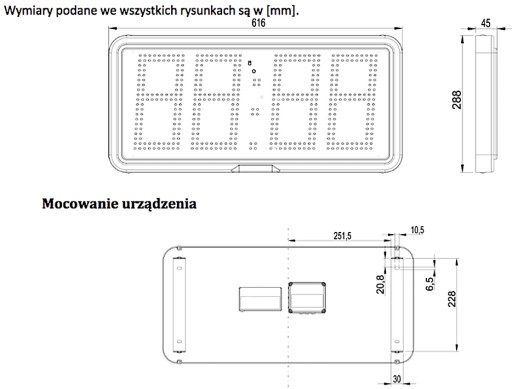 Светодиодные часы, секундомер, цифры 20 см. ВОДОНЕПРОНИЦАЕМОСТЬ IP66.