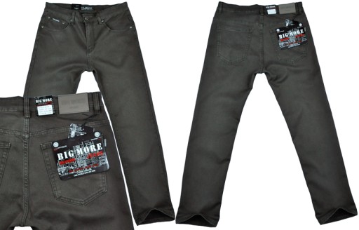 Spodnie męskie jeans Big More 621 oliwka L32 90/35