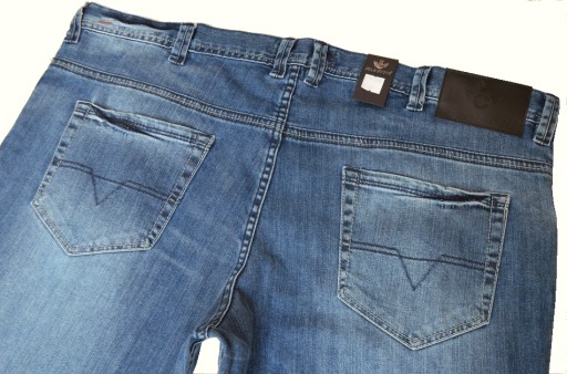 DUŻE DŁUGIE spodnie Clubing jeans 128-130 pas L38