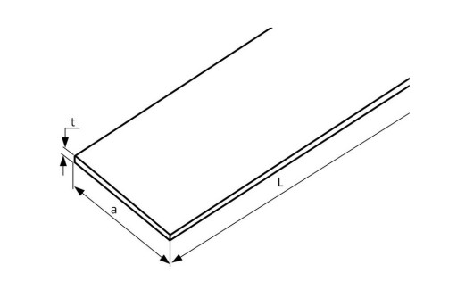 Płaskownik nierdzewny sur 70x6 AISI 304 500mm