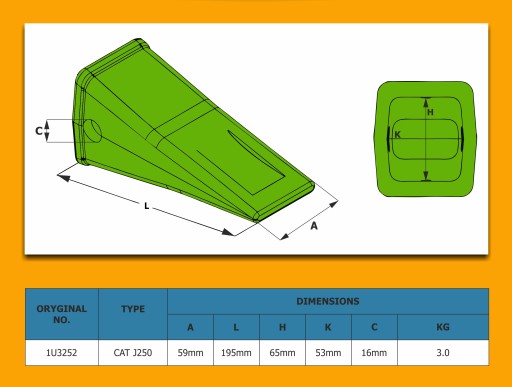 ЗУБЧАТАЯ КРЫШКА J250 - CAT SYSTEM - SERWIS-KOP