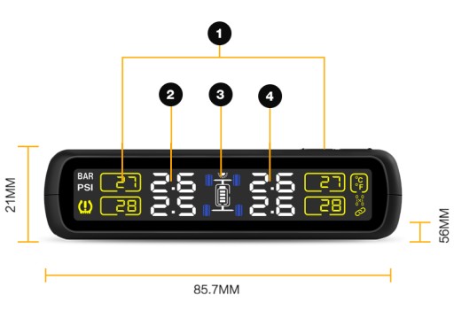 4x TPMS ДЛЯ ДАТЧИКА ТЕМПЕРАТУРЫ ДАВЛЕНИЯ АВТОМОБИЛЯ. СОЛНЕЧНАЯ