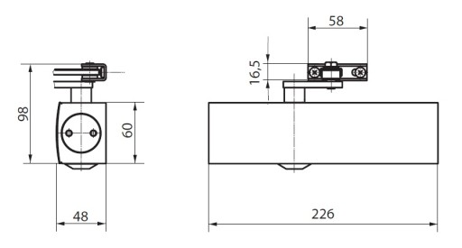 GEZE TS 2000 VBC Доводчик с замком, белый