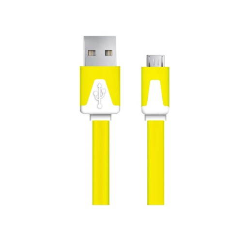 КАБЕЛЬ ESPERANZA MICRO USB 2.0 A-B M/M 1,0 М, ПЛОСКИЙ ЖЕЛТЫЙ