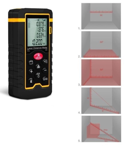 DALMIERZ LASEROWY MIERNIK CYFROWY HT-100 ŚWIADECTW