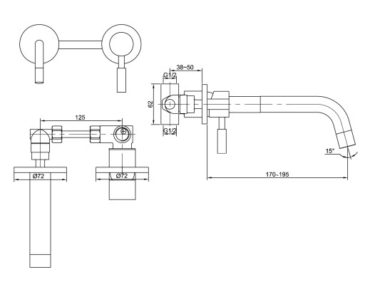 Kohlman Roxin QW180RB смеситель для умывальника, черный