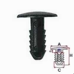 CLIPS PINS ковры VW GOLF II JETTA II 10450