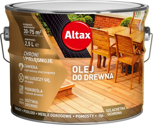 ALTAX WOOD OIL - ТЕРРАСА - 2,5 Л - СЕРЫЙ