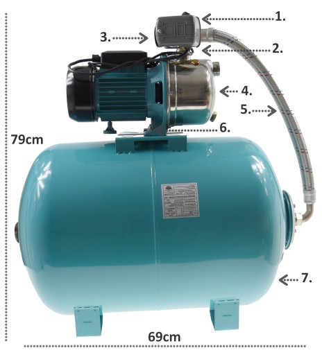 Гидрофорный комплект 100л OMNIGENA JY 1000 HYDROFOR