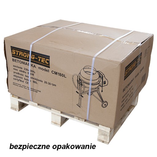 BETONIARKA 100 L 230V ŻELIWO + RĘKAWICE MOC 550 W