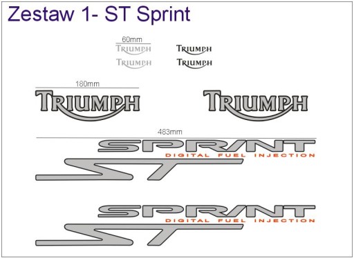 Наклейки Triumph st 1050 sprint Daytona Tiger tt