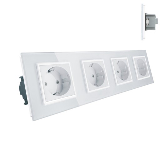 LIVOLO SZKLANE GNIAZDO WTYKOWE 4 x 230V 16A B