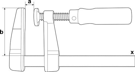 Легкий столярный винтовой зажим Bessey LM 150/50