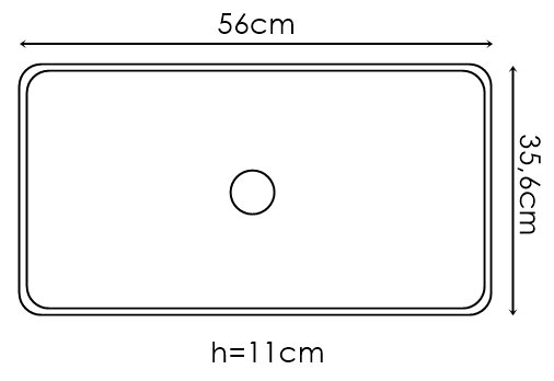 VELDMAN ПРЯМОУГОЛЬНАЯ СТЕКЛЯННАЯ РАКОВИНА HC7057