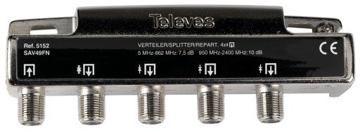 Сплиттер 1/4 телевика Антенны эфирного телевидения DVB-T2 SAT Splitter 1x4