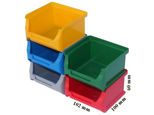 POJEMNIK MAGAZYNOWY ŻÓŁTY - 102x100x60mm REGAŁ