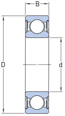 6303 2Z NSK Шарикоподшипник 17x47x14