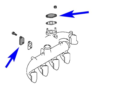 Заглушка EGR 4 мм Pajero L200 L300 400 Jeep 2,5 2,8