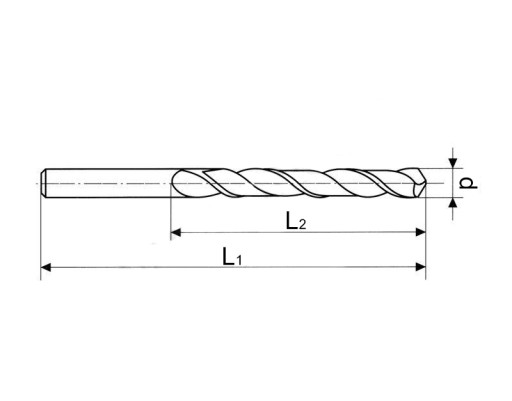 WIERTŁO DO METALU DŁUGIE FI 10.5 BIAŁE 10.5x430mm