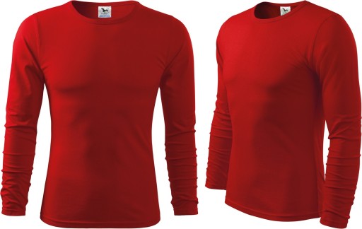 Мужская футболка с Malfini Fit-T LS 119 160G Красный рукав