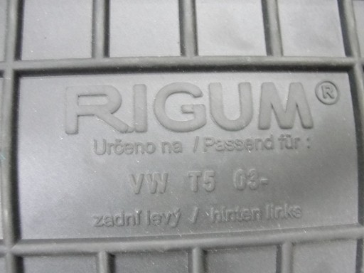 DYWANIKI GUMOWE VW T5 TRANSPORTER RIGUM TYŁ TYLNE