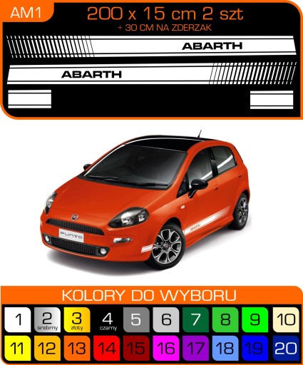 Набор наклеек Fiat Punto Evo ABARTH