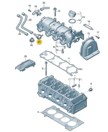 Клапан продувки воздуха 030103175B VW Audi Seat