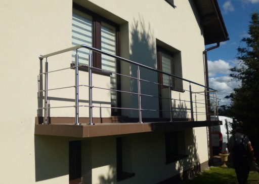 Balustrada nierdzewna balkonowa schodowa barierka 3 x Ø12 mm długość 5 m