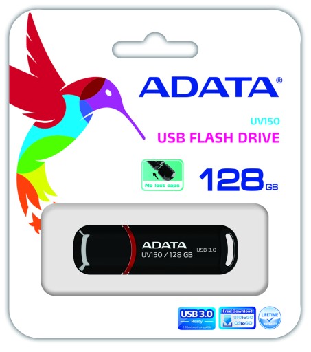 ADATA PENDRIVE USB 3.0 128 ГБ ПАМЯТЬ UV150 90 Мбит/с