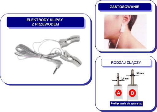 ELEKTRODY KLIPSY Z PRZEWODEM + GRATIS!