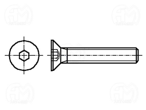 Конический винт из полиамида; Шестигранный ключ; М6х12мм-1шт.