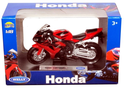 МОТОЦИКЛ МОТОР HONDA CBR 1000RR WELLY 1:18 RACER коллекционная модель