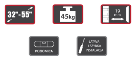 Крепление для ЖК-/LED-телевизора 32–55 дюймов PLB-40E Signal