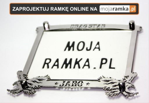 Ramka pod tablicę rejestracyjną na motocykl INOX!