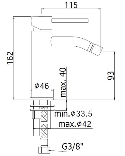 БИДЕ PAFFONI LIGHT FACTER LIG131