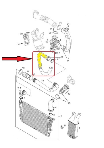 ШЛАНГ ТУРБИНЫ OPEL ZAFIRA B 1.7 CDTI 13223595
