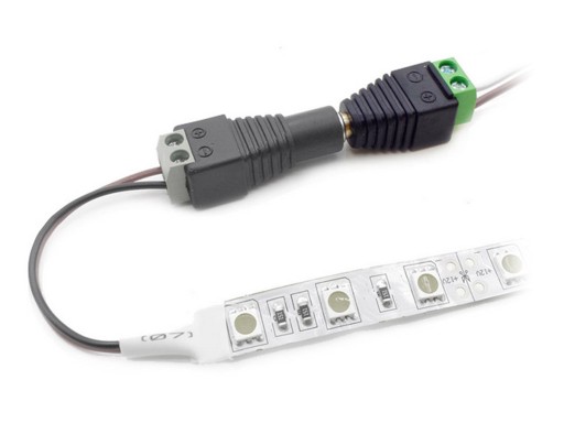 ZŁĄCZKA DC ZASIAJĄCE GNIAZDO 2,1/5,5 LED MĘSKA