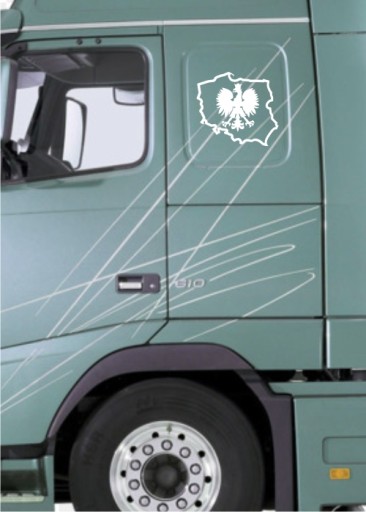 Naklejka patriotyczna Orzełek Polska na tira auto *24cm *Wzory *Kolory