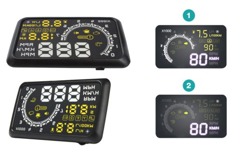 ДИСПЛЕЙ ПРОЕКТОР LED LCD HUD OBD2 5.5 ЧАСЫ