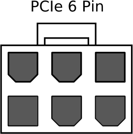 КАБЕЛЬ ПИТАНИЯ 2 x MOLEX к PCI-Express 6-PIN