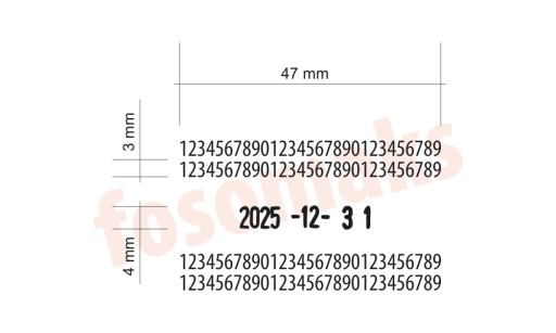 Штамп даты с вашим текстом, 4 строки Trodat 5440