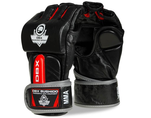 XL Rękawice Bushido do MMA ze Skóry Naturalnej -