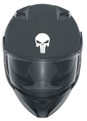 Наклейка на шлем PUNISHER SKULL на бак мотоцикла