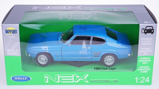 FORD CAPRI 1969 ГОДА МОДЕЛЬ METAL WELLY 1:24 СИНИЙ