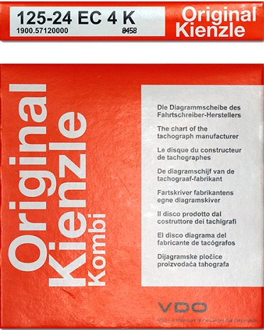 KIENZLE пластинки для тахографов, диски 125-24 EC 4 K